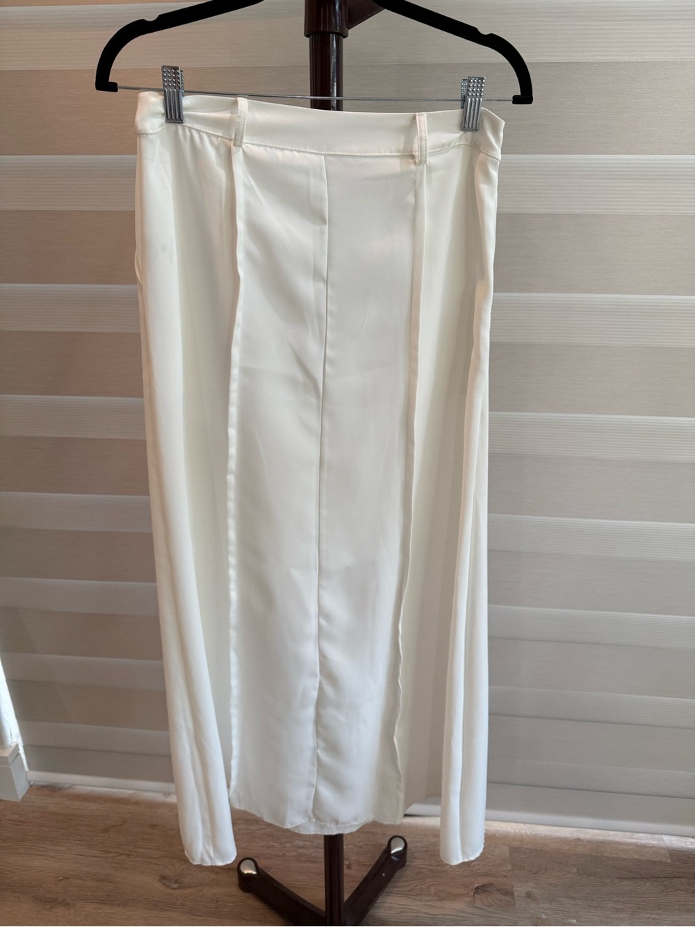 Women's White Maxi Skirt - Clean A-Line Maxi - Picture 5 of 6